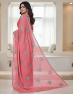 Sarika Gajari Fancy Party Wear Saree with Blouse – Ethnic Glamour in Multicolor Embroidery