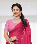 Princess Dark Pink Fancy Party Wear Saree with Blouse – Party and Wedding Wear