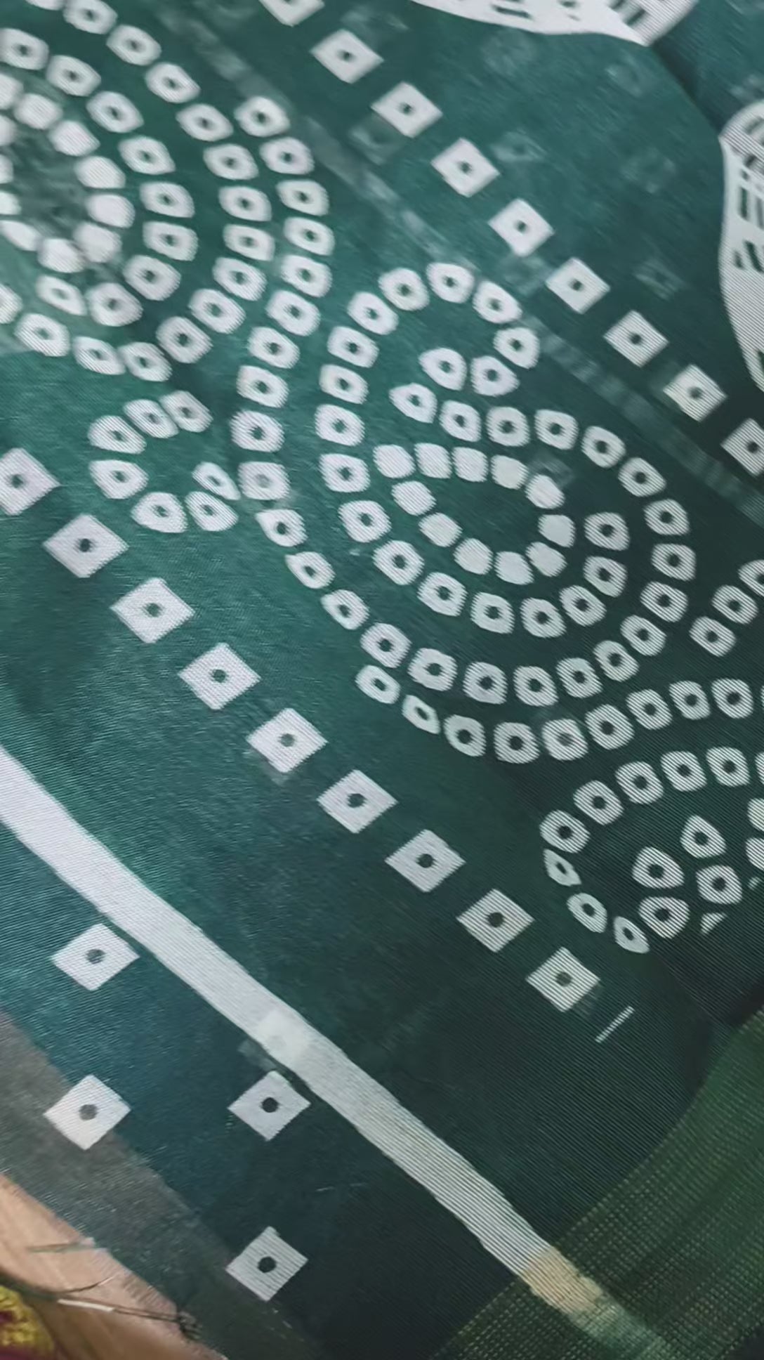 Sundari Bengali Cotton Printed Saree with Blouse – Ethnic Daily Wear in Green