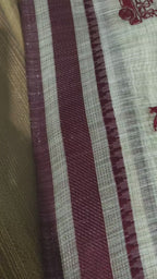 Kantara Exclusive Fancy Saree with Blouse – Cream & Maroon Ethnic Elegance