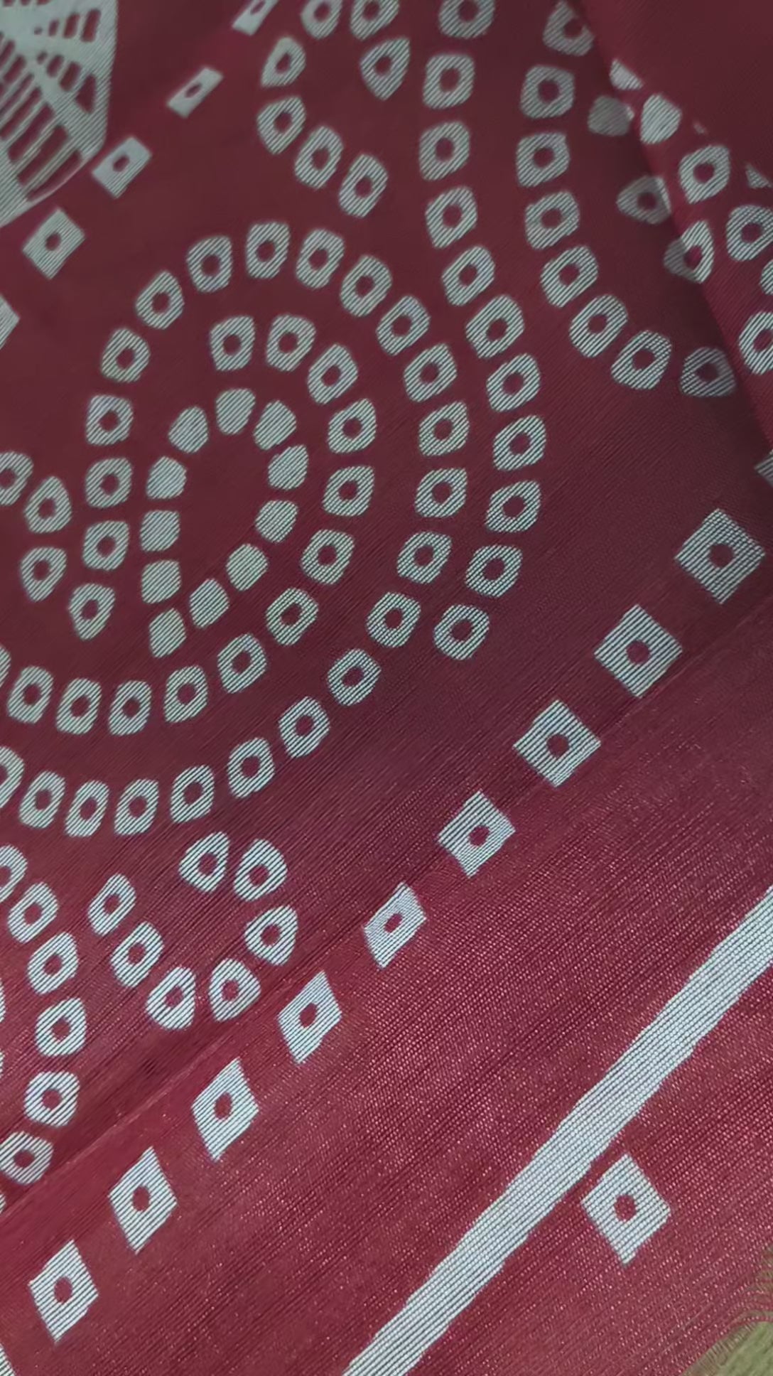Sundari Bengali Cotton Printed Saree with Blouse – Ethnic Daily Wear in Red