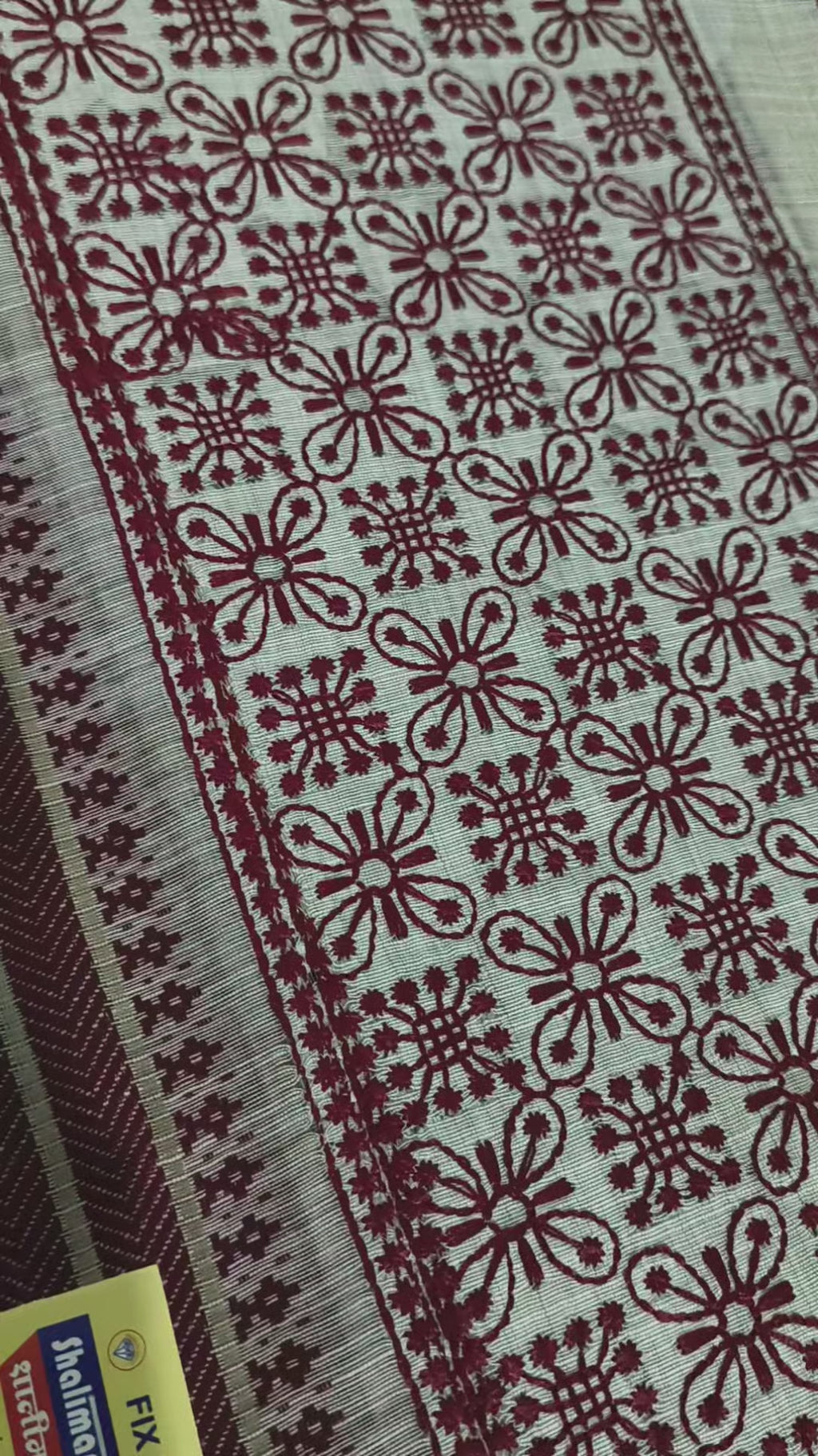 Barfi Pennal Exclusive Fancy Saree with Blouse – Elegant Cream & Maroon Designer Wear