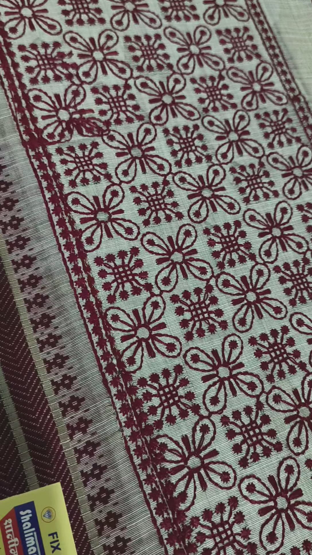 Barfi Pennal Exclusive Fancy Saree with Blouse – Elegant Cream & Maroon Designer Wear